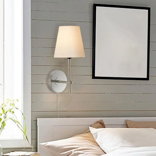 ZOWALA - Contemporary Chrome Cylinder Bedroom Wall Sconce Image - 1