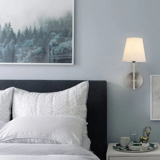 ZOWALA - Contemporary Chrome Cylinder Bedroom Wall Sconce Image - 2