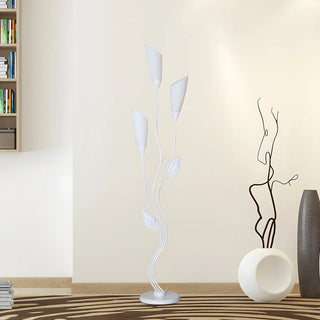 Contemporary Black Tree and Cone Metal Floor Lamp Zawala Image - 3