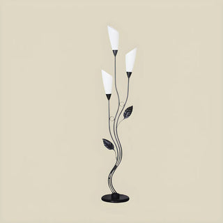 Contemporary Black Tree and Cone Metal Floor Lamp Zawala Image - 5