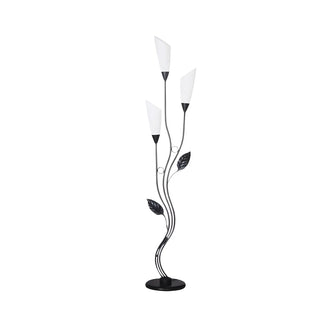 Contemporary Black Tree and Cone Metal Floor Lamp Zawala Image - 6