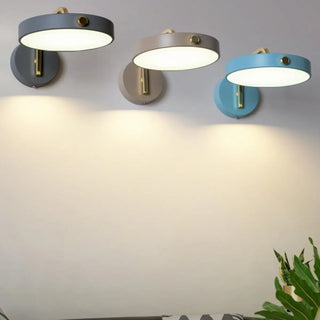 Contemporary Adjustable Round Metal LED Wall Sconce Zawala Image - 2
