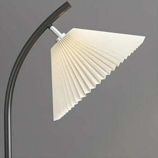 Contemporary Bedside Red Conical Fabric Floor Light Zawala Image - 5