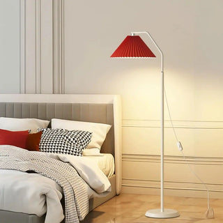Rotatable Pleated Contemporary Metal Floor Lamp Zawala Image - 1