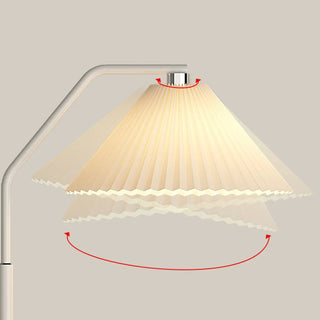 Rotatable Pleated Contemporary Metal Floor Lamp Zawala Image - 10