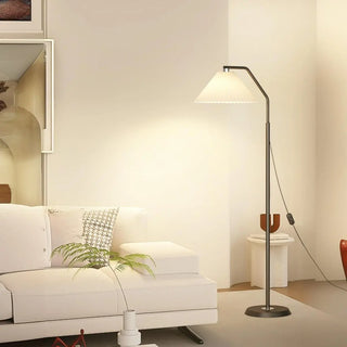 Rotatable Pleated Contemporary Metal Floor Lamp Zawala Image - 2