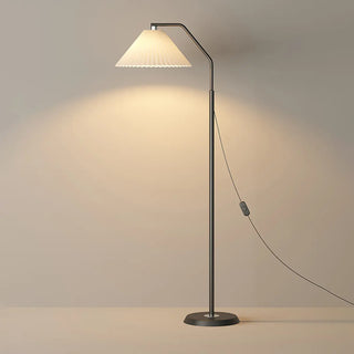Rotatable Pleated Contemporary Metal Floor Lamp Zawala Image - 5