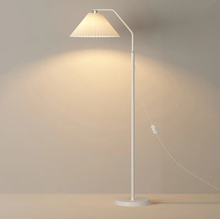 Rotatable Pleated Contemporary Metal Floor Lamp Zawala Image - 6