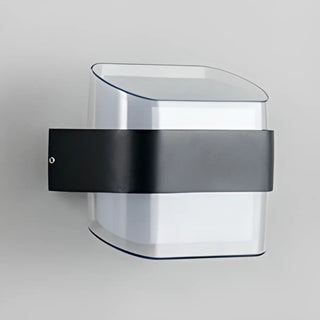 Contemporary Square Outdoor Wall Sconce Frosted Glass Zawala Image - 11