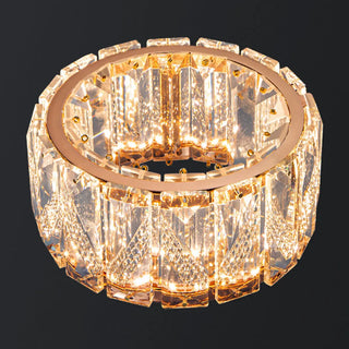 Decorative Ring Clear Crystal Gold Metal Wall Sconce Zawala Image - 9