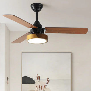 ZOWALA - Dimmable Modern Metal Ceiling Fan Light Image - 1