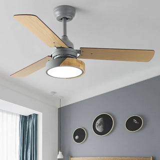 ZOWALA - Dimmable Modern Metal Ceiling Fan Light Image - 2