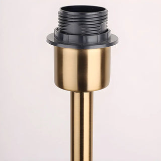 Elegant Cylindrical Shade Round Base Gold Floor Lamp Zawala Image - 8