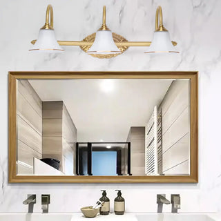 Simple Gold 3-Light Bell Bathroom LED Vanity Lights Zawala Image - 1