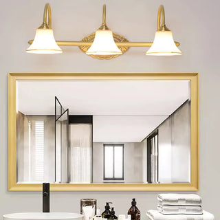 Simple Gold 3-Light Bell Bathroom LED Vanity Lights Zawala Image - 2