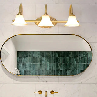 Simple Gold 3-Light Bell Bathroom LED Vanity Lights Zawala Image - 4