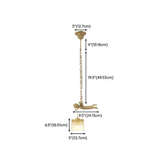 ZOWALA - Elegant Gold Angel Crystal Adjustable Height Pendant Light Image - 11