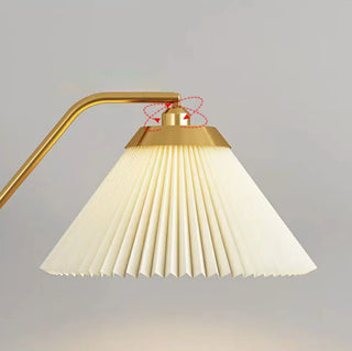 ZOWALA - Contemporary Pleated Side Table Metal Floor Lamp  Image - 2