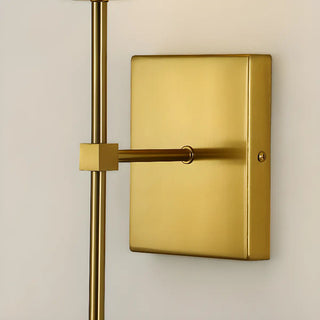 Bedroom White Fabric Cylinder Shade Gold Wall Sconce Zawala Image - 10