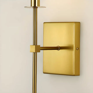 Bedroom White Fabric Cylinder Shade Gold Wall Sconce Zawala Image - 12