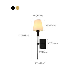 Bedroom White Fabric Cylinder Shade Gold Wall Sconce Zawala #size