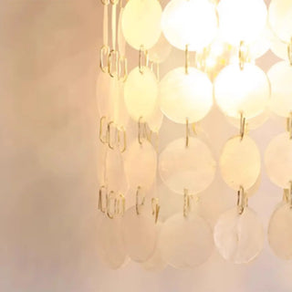 Exquisite White Shell Cylinder Bedside Wall Light Zawala Image - 10