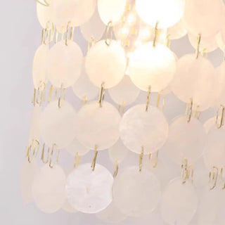 Exquisite White Shell Cylinder Bedside Wall Light Zawala Image - 9