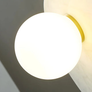 Nordic Elegant Oval White Marble Mini Bedroom Wall Sconce Zawala Image - 15