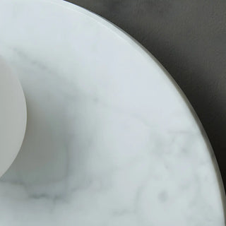 Nordic Elegant Oval White Marble Mini Bedroom Wall Sconce Zawala Image - 16