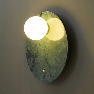 Nordic Elegant Oval White Marble Mini Bedroom Wall Sconce Zawala Image - 6