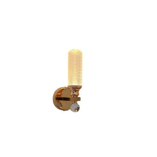 Gold Textured Glass Geometric Bedroom Wall Sconce Zawala Image - 19