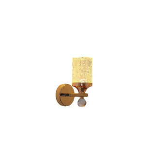 Gold Textured Glass Geometric Bedroom Wall Sconce Zawala Image - 7