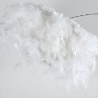 Elegant Adjustable Height Feather Arc Floor Lamp Zawala Image - 14