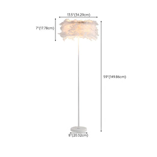 Elegant Adjustable Height Feather Arc Floor Lamp Zawala #size