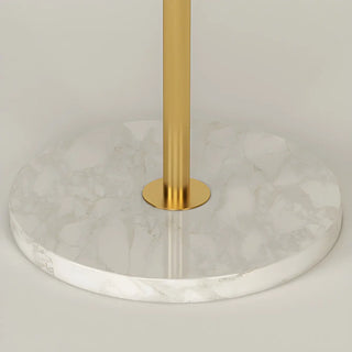 Elegant Bedside Cone Gold Floor Lamp with Side Table Zawala Image - 16