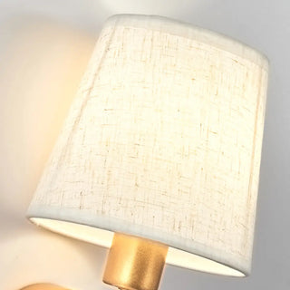 Rustic Green Fabric Shade Antler Cylinder Wall Light Zawala Image - 25