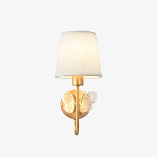 Rustic Green Fabric Shade Antler Cylinder Wall Light Zawala Image - 30