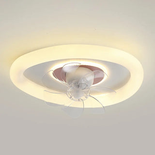 ZOWALA - Stylish White Cloud Dimmable Ceiling Fan with Light Image - 10
