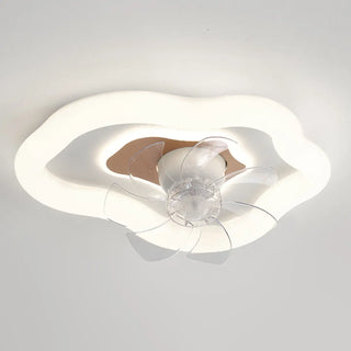 ZOWALA - Stylish White Cloud Dimmable Ceiling Fan with Light Image - 13