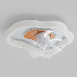 ZOWALA - Stylish White Cloud Dimmable Ceiling Fan with Light Image - 3