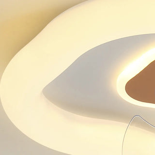 ZOWALA - Stylish White Cloud Dimmable Ceiling Fan with Light Image - 5