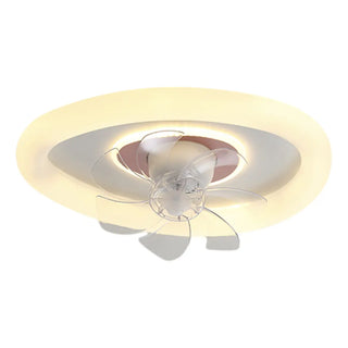 ZOWALA - Stylish White Cloud Dimmable Ceiling Fan with Light Image - 9