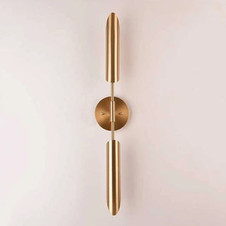 Luxury Crystal Cylinder Gold Bedroom Wall Sconce Zawala Image - 14