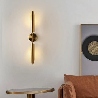 Luxury Crystal Cylinder Gold Bedroom Wall Sconce Zawala Image - 23