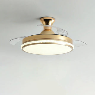 Minimalist 3 Blade Round Flush Mount Ceiling Fan Light Zawala Image - 10