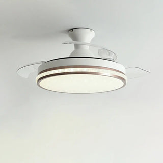 Minimalist 3 Blade Round Flush Mount Ceiling Fan Light Zawala Image - 11