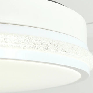 Minimalist 3 Blade Round Flush Mount Ceiling Fan Light Zawala Image - 13