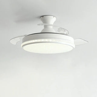 Minimalist 3 Blade Round Flush Mount Ceiling Fan Light Zawala Image - 9