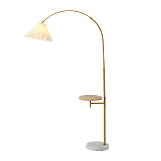 Adjustable Simple Cone Side Table Gold Floor Lamp Zawala Image - 11