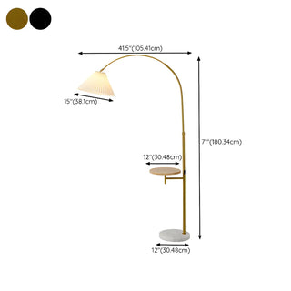 Adjustable Simple Cone Side Table Gold Floor Lamp Zawala #size